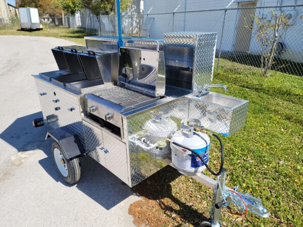 DELUXE HOT DOG / FOOD CART PRAIRIE DOG MODEL DIAMOND PLATE - Image 2