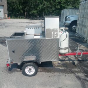 Silver Hot dog cart