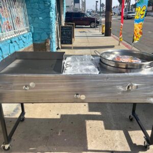 Taco grill three trays and a comal ball up