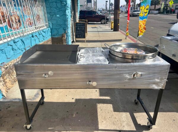Taco grill three trays and a comal ball up