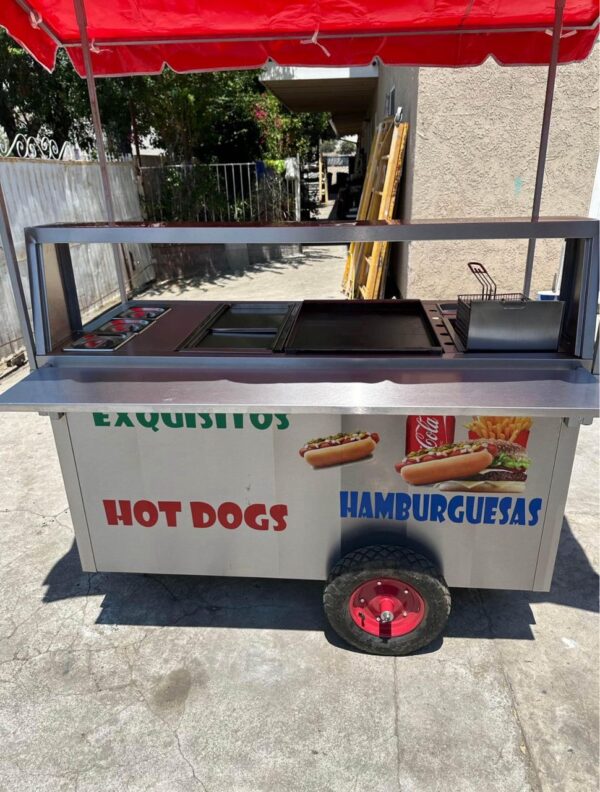 Hot dog and cart Tacos